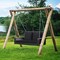Costway 2-Person Patio Rattan Hanging Porch Swing Bench Chair Cushion Beige\Black\Red\Turquoise